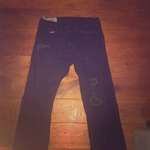 Hollister black, ripped jeans